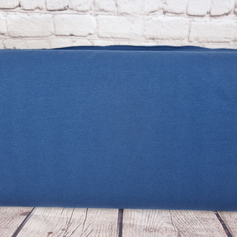 Denim blue Cotton Jersey Knit Fabric 220g/m2