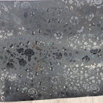 Matte black with holographic flowers Faux leather / vinyl fabric. 39x67cm roll - BlueMothFabrics