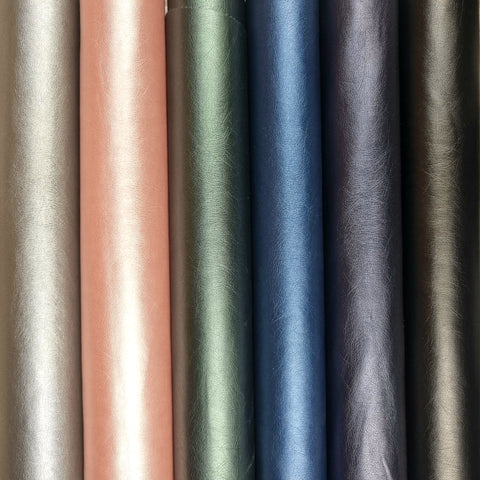 Soft Metallic Solid Faux leather / vinyl fabric. 39x70cm roll ...