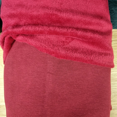 Red Alpine Fleece Fabric - BlueMothFabrics