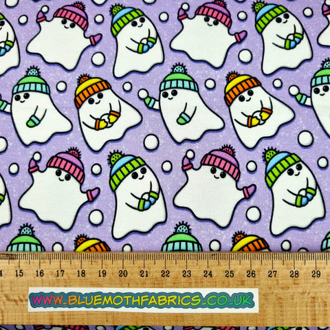 Winter Ghost French Terry fabric