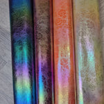 Floral Holographic soft Faux leather / vinyl fabric. 39x65cm roll