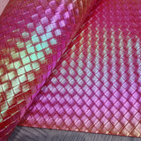 Texture Holographic Faux leather / vinyl fabric. 39x65cm roll