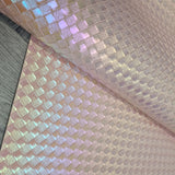 Texture Holographic Faux leather / vinyl fabric. 39x65cm roll