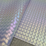 Texture Holographic Faux leather / vinyl fabric. 39x65cm roll