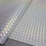 Texture Holographic Faux leather / vinyl fabric. 39x65cm roll