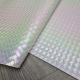 Texture Holographic Faux leather / vinyl fabric. 39x65cm roll