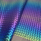 Texture Holographic Faux leather / vinyl fabric. 39x65cm roll