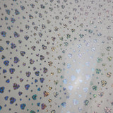 White Holographic vinyl fabric. 39x65cm roll