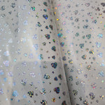 White Holographic vinyl fabric. 39x65cm roll