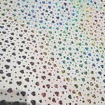 White Holographic vinyl fabric. 39x65cm roll