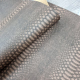 Snake effect Faux leather / vinyl fabric. 39x67cm roll