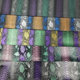 Multicoloured Snake Effect Faux leather / vinyl fabric. 39x70cm roll