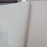 Light grey 37x140cm BOLT END. Solid Textured Faux leather / vinyl fabric. 39x67cm roll - BlueMothFabrics