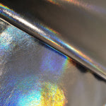 Light Oil Slick Effect Metallic PVC Faux vinyl fabric. 39x67cm roll