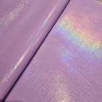 Light Oil Slick Effect Metallic PVC Faux vinyl fabric. 39x67cm roll