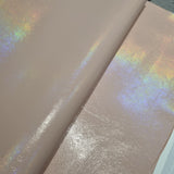 Light Oil Slick Effect Metallic PVC Faux vinyl fabric. 39x67cm roll