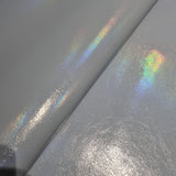 Light Oil Slick Effect Metallic PVC Faux vinyl fabric. 39x67cm roll