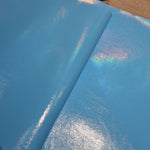 Light Oil Slick Effect Metallic PVC Faux vinyl fabric. 39x67cm roll