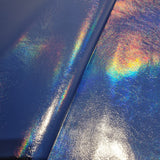 Light Oil Slick Effect Metallic PVC Faux vinyl fabric. 39x67cm roll