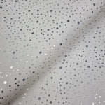 Silver Dots Matte PVC Faux vinyl fabric. 39x67cm roll