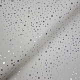 Silver Dots Matte PVC Faux vinyl fabric. 39x67cm roll