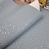 Silver Dots Matte PVC Faux vinyl fabric. 39x67cm roll