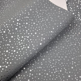 Silver Dots Matte PVC Faux vinyl fabric. 39x67cm roll