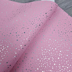 Silver Dots Matte PVC Faux vinyl fabric. 39x67cm roll