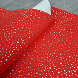 Silver Dots Matte PVC Faux vinyl fabric. 39x67cm roll