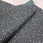 Silver Dots Matte PVC Faux vinyl fabric. 39x67cm roll