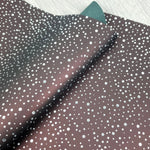 Silver Dots Metallic PVC Faux vinyl fabric. 39x67cm roll