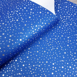 Silver Dots Metallic PVC Faux vinyl fabric. 39x67cm roll