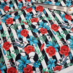 Floral Sandworm 220gsm jersey fabrics - BlueMothFabrics