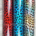 Gloss Leopard PVC Faux leather / vinyl fabric. 39x67cm roll