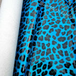 Gloss Leopard PVC Faux leather / vinyl fabric. 39x67cm roll