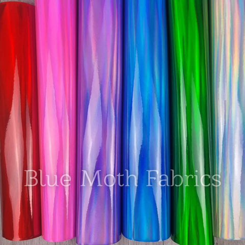 Holographic PVC Faux leather / vinyl fabric. 40x67cm roll