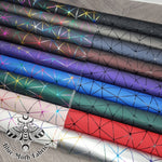 Geo Metallic Matte PVC Faux vinyl fabric. 40x67cm roll