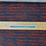 1.05m BOLT END. Grunge Stripe Spiderweb Red jersey fabric - BlueMothFabrics