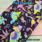 PRE-ORDER. Neon dinosaur fabric. By METER