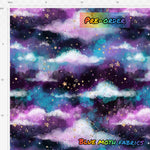 PRE-ORDER. Galaxy clouds Faux leather / vinyl fabric. 39x130cm