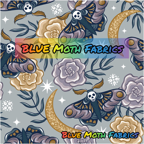 PRE-ORDER. Pastel death moth fabric. By METER