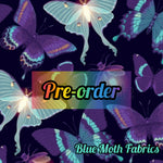 PRE-ORDER. Purple Lilac Butterflies Faux leather / vinyl fabric. 39x130cm