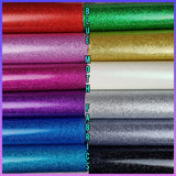 Smooth gloss Glitter Faux leather / vinyl fabric. 39x67cm roll