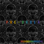 PRE-ORDER. Skull lace fabric. By METER - BlueMothFabrics