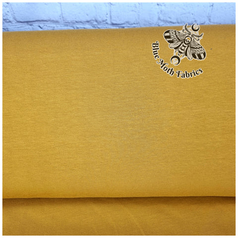 Mustard Cotton Jersey Knit Fabric 220g/m2