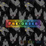 PRE-ORDER. Spooky Bats Dark fabric. By METER - BlueMothFabrics