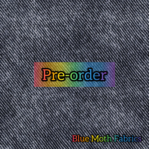 PRE-ORDER. Jeans Effect grey fabric. By METER - BlueMothFabrics