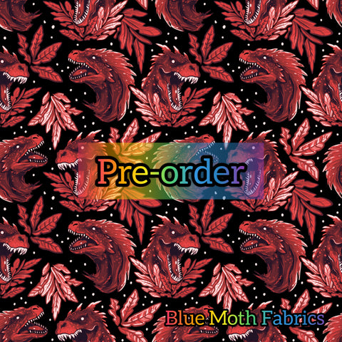 PRE-ORDER. Dragon red fabric. By METER