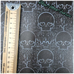 Lace skulls Faux leather / vinyl fabric. 39x66cm roll